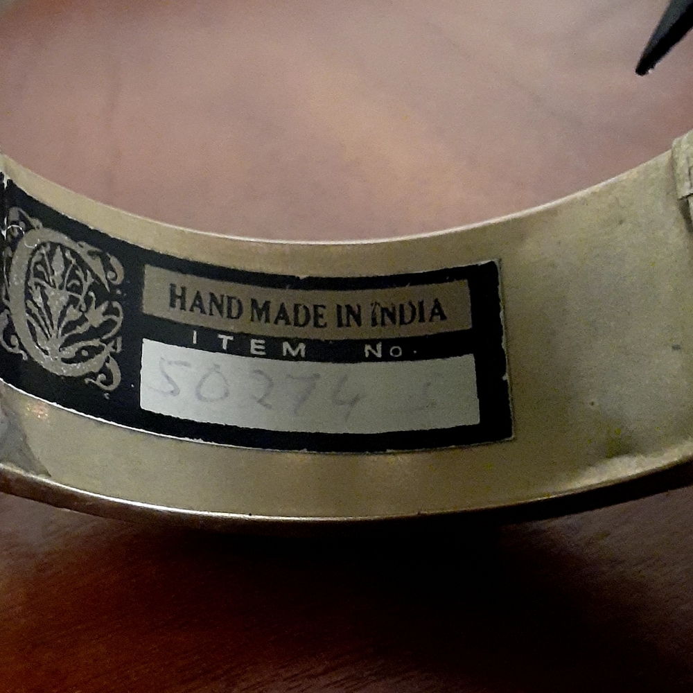 SALE💗indian Bone Cuff W/ Jasper Stone - Picture 8 of 12